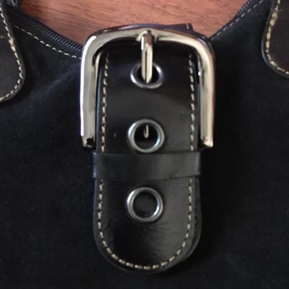 Charles David By Nathalie M. Black Purse Suede - Picture 3 of 7